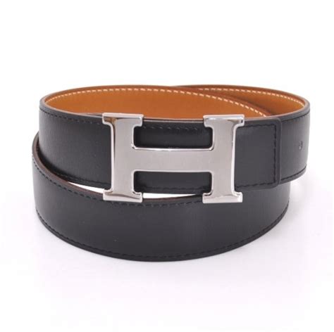 hermes black belt with silver buckle|Hermes h belt black.